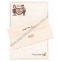 Ano 1985. Conjunto de Papel de Carta Vaudeville Duo CVD Vintage Sanrio