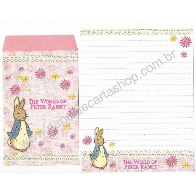 Kit 4 Conjuntos de Papel de Carta Importado Peter Rabbit CLR