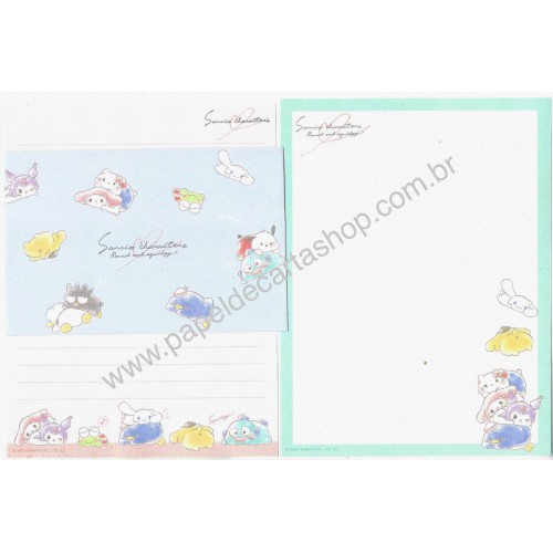 Ano 2023. Kit 2 Conjuntos de Papel de Carta Sanrio Characters