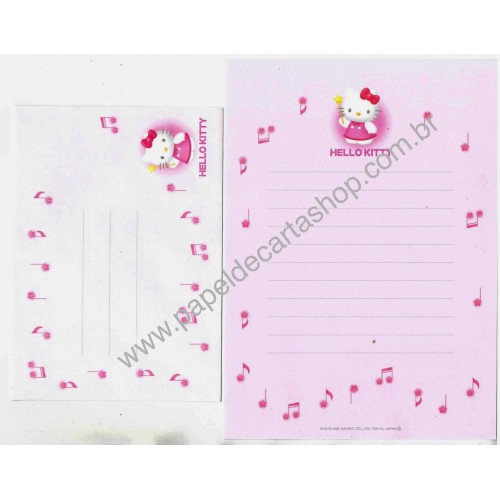 Ano 1999. Conjunto de Papel de Carta Hello Kitty Japan 3.1 Sanrio