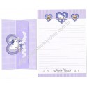 Ano 2001 Conjunto de Papel de Carta Hello Kitty Angel Heart CLL Sanrio