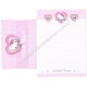 Ano 2001 Conjunto de Papel de Carta Hello Kitty Angel Heart CRS Sanrio