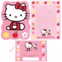 Ano 1998. Conjunto de Papel de Carta Hello Kitty Apple Sanrio