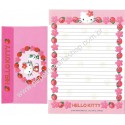 Ano 1998. Conjunto de Papel de Carta Kitty Strawberry CRS Sanrio