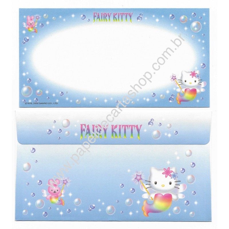 Ano 2000. Conjunto de Papel de Carta Hello Kitty Fairy Kitty P2 Sanrio