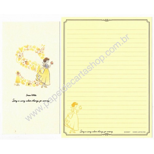 Conjunto de Papel de Carta Snow White S Disney Kamio Japan