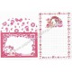 Ano 2024. Conjunto de Papel de Carta Amenomori Fumika Hello Kitty Sanrio