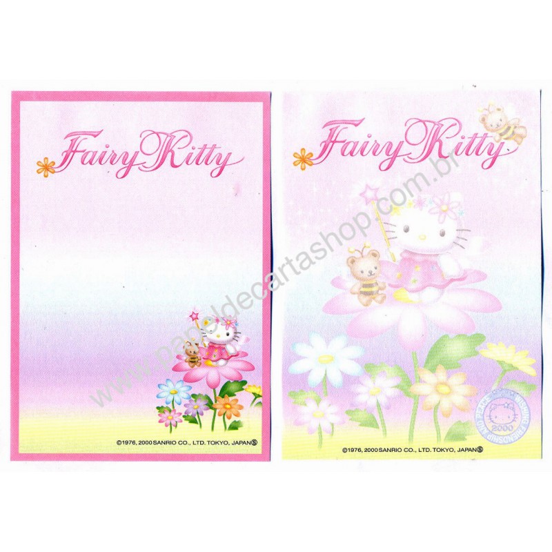 Ano 2000. Kit 2 Notas Fairy Kitty CRS Vintage Sanrio