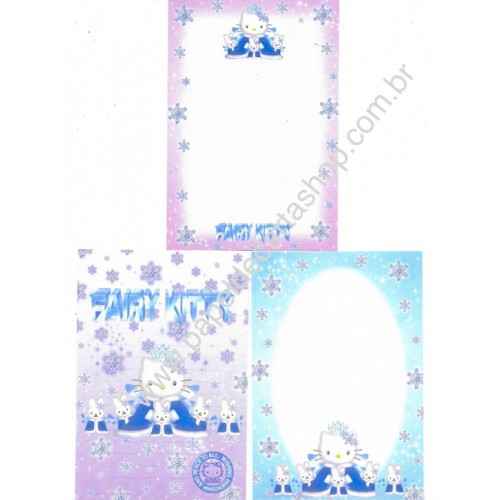 Ano 2000. Kit 3 Notas Fairy Kitty 2000 FP2 Vintage Sanrio