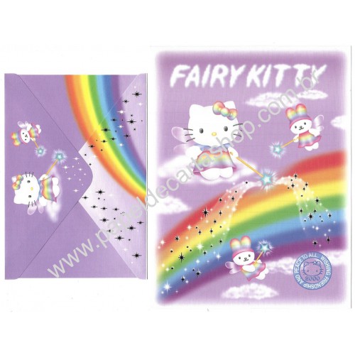 Ano 2000. Conjunto de Papel de Carta Fairy Kitty FP CLL Sanrio