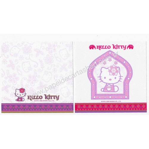 Ano 2000. Kit 2 Notas Hello Kitty Indiana Vintage Sanrio