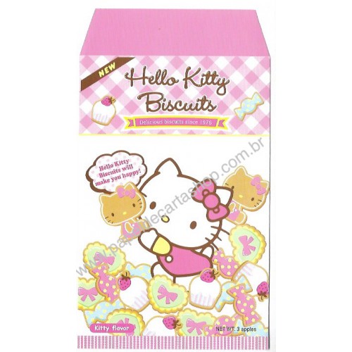 Ano 2015. Envelope da Sorte Hello Kitty Sanrio Biscuits