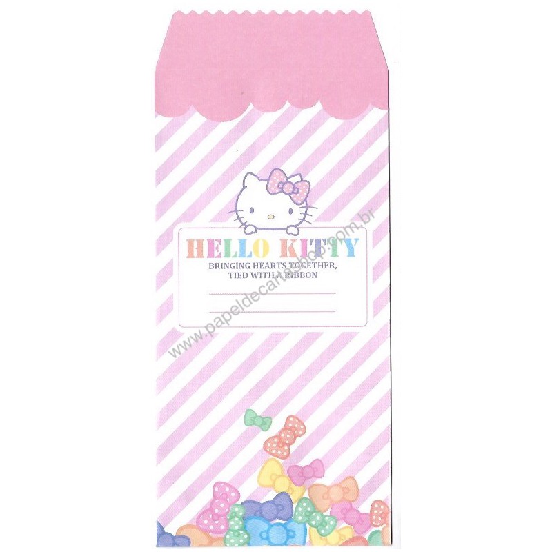 Ano 2014. Envelope da Sorte Hello Kitty Sanrio Ribbon