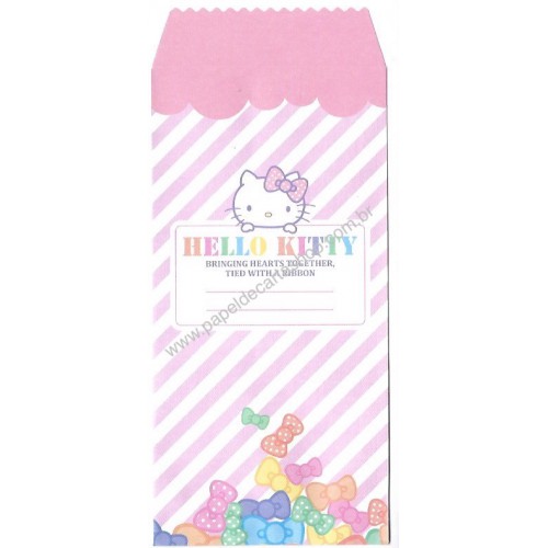 Ano 2014. Envelope da Sorte Hello Kitty Sanrio Ribbon