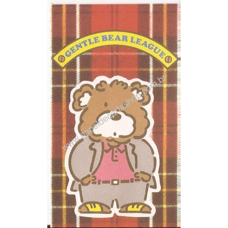 Ano 1985. Mini-Envelope Gentle Bear League Vintage Sanrio