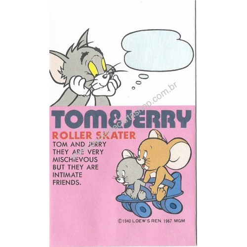 Mini-Envelope TOM & JERRY Roller Skater 1940 MGM GAKKEN JAPAN