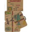 Ano 1984. Conjunto de Papel de Carta Passport Vintage Sanrio