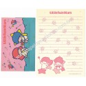 Ano 1985. Conjunto de Papel de Carta Little Twin Stars Vintage Sanrio