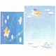 Ano 1985 Conjunto de Papel de Carta Little Twin Stars Pony Sanrio