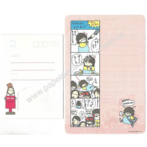 Ano 1985. Conjunto de Papel de Carta Antigo Vintage CRS Sanrio