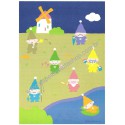 Ano 1979. Papel de Carta Seven Silly Dwarfs Vintage Sanrio