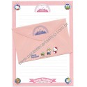 Ano 1990. Conjunto de Papel de Carta Fantastic World Sanrio Puroland