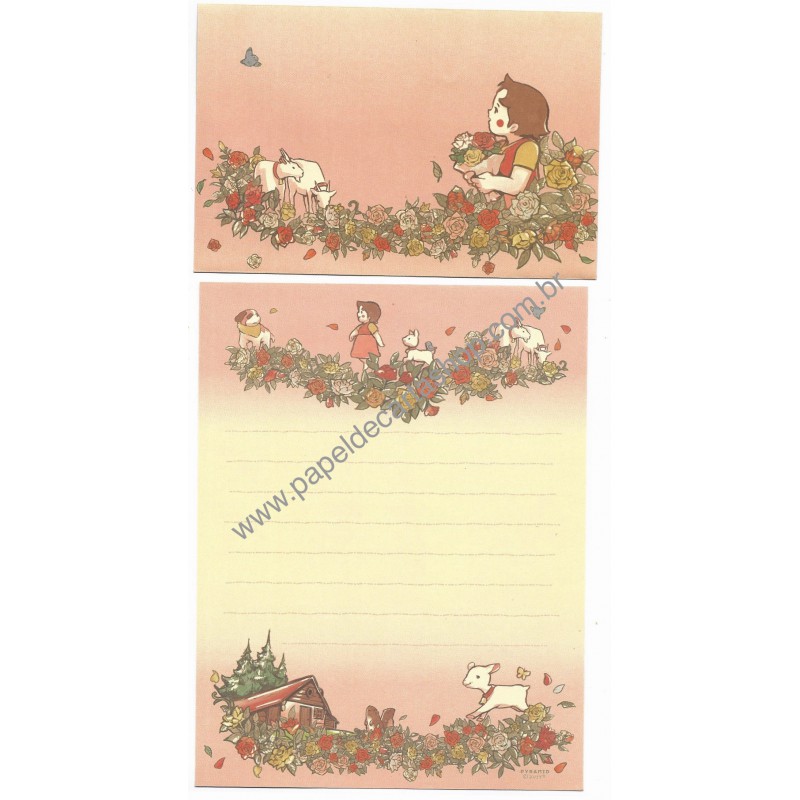 Conjunto de Papel de Carta HEIDI 005 ZUYIO Pyramid Japan