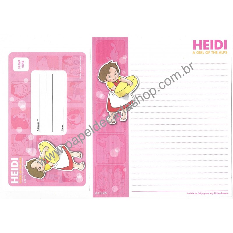 Conjunto de Papel de Carta HEIDI 017 ZUYIO Pyramid Japan