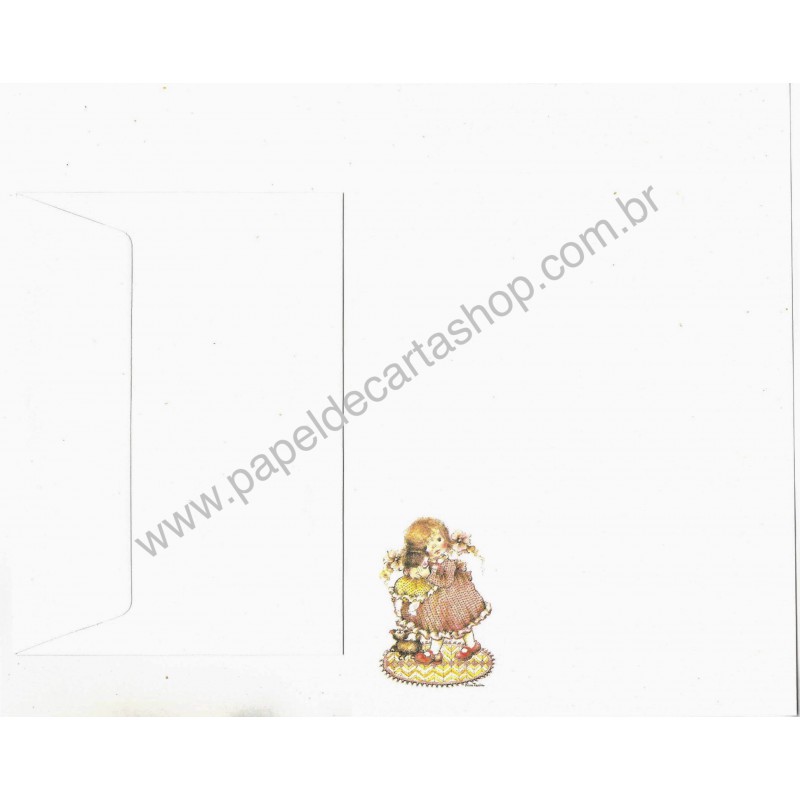 Conjunto de Papel de Carta Antigo Importado Doll 2 - Kim Tania