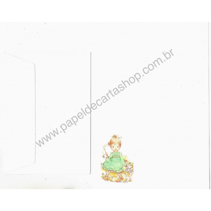 Conjunto de Papel de Carta Antigo Importado Lady - Kim Tania