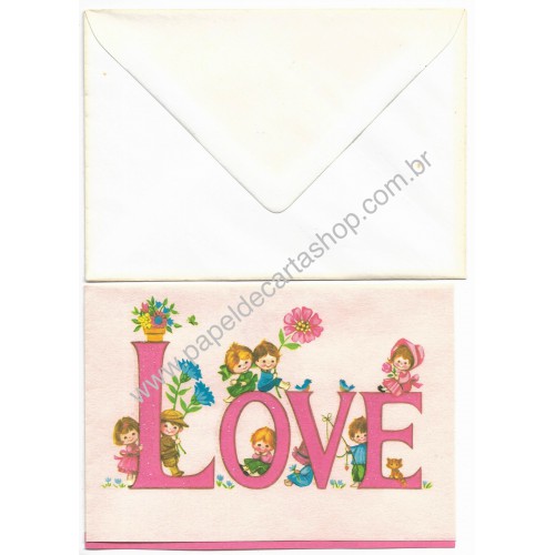 Notelette Antigo Importado Lovables Love CRS Crest