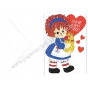 Ano 1976. Kit 3 Notecards Importado Raggedy Ann Valentines Hallmark