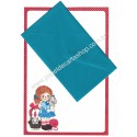 Conjunto de Papel de Carta Importado B Raggedy Ann The Bobbs-Merrill Co