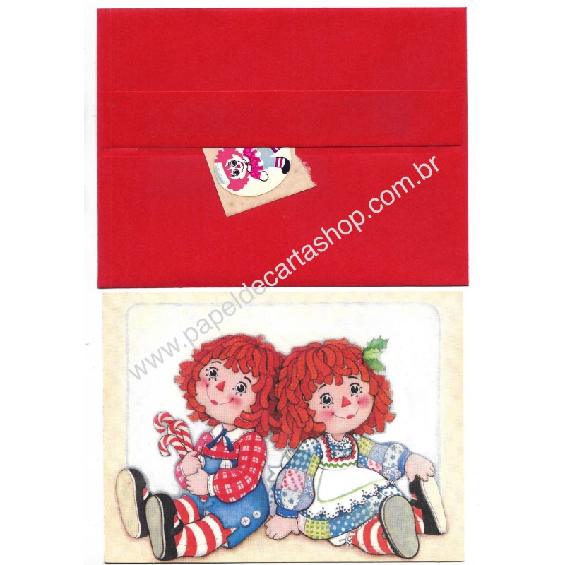 Notecard Antigo Importado BIG Raggedy Ann Hallmark