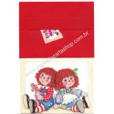 Notecard Antigo Importado BIG Raggedy Ann Hallmark