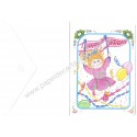 Ano 1983. Notecard Importado Cabbage Patch Kids Happy Bday