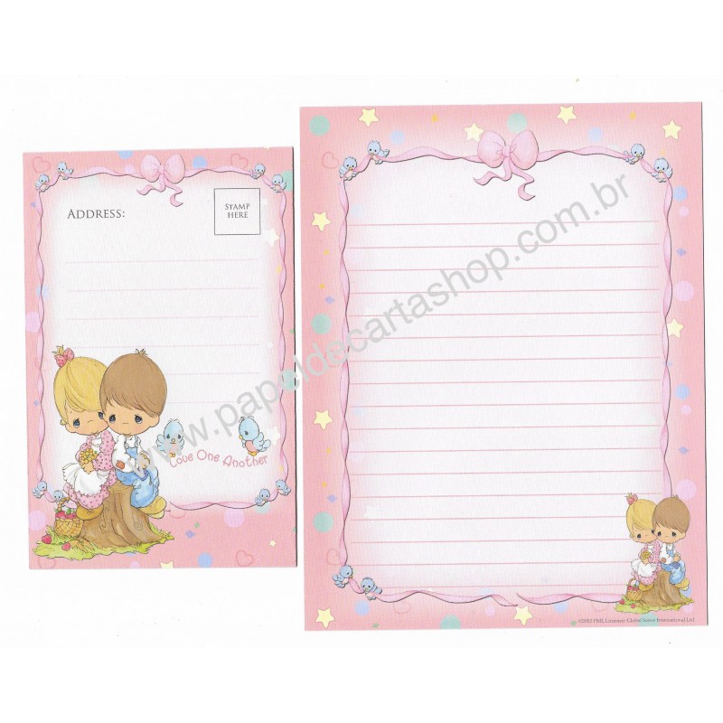 Conjunto de Papel de Carta IMPORTADO Precious Moments CRS