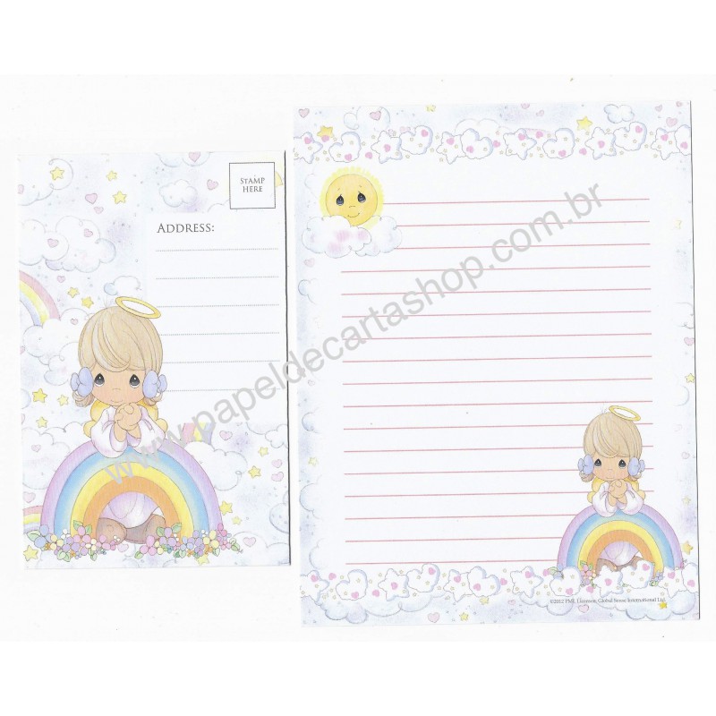 Conjunto de Papel de Carta IMPORTADO Precious Moments CBR