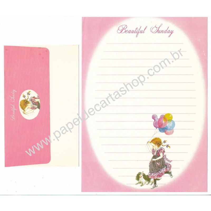 Conjunto de Papel de Carta Beautiful Sunday 07 CRS