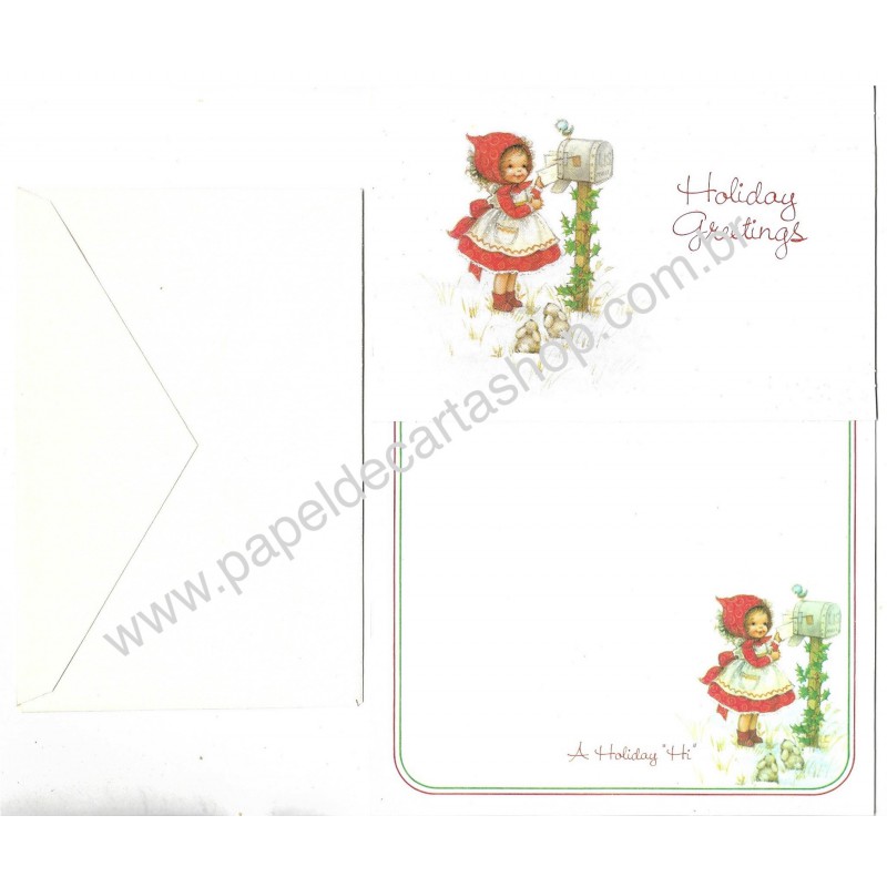 Conjunto de Papel de Carta & NOTECARD Barbi Sargent Plus Mark