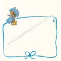 Papel de Carta Antigo Barbi Sargent BLUE1