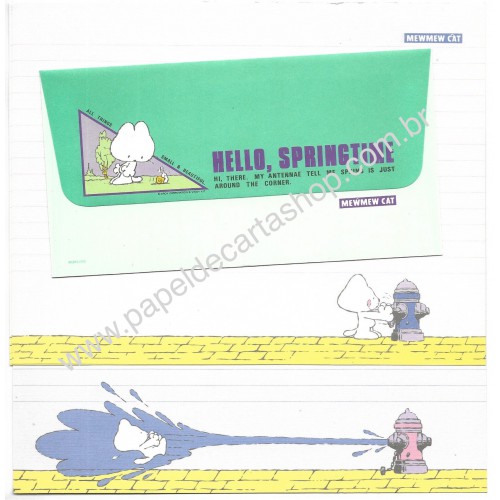 Capa & Conjunto de Papel de Carta Antigo Mewmew Cat CVD KOKUYO