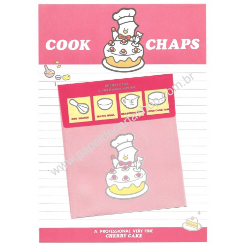 Conjunto de Papel de Carta Antigo Cook Chaps Japan