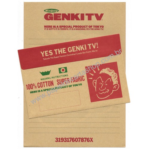 Conjunto de Papel de Carta Antigo Enjoy Genki TV NTV Japan