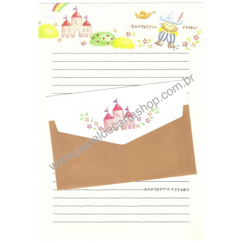 Conjunto de Papel de Carta Antigo Fantastic Story H&B Japan