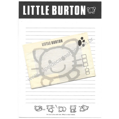 Conjunto de Papel de Carta Antigo Little Burton Japan