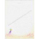 Ano 1976. Papel de Carta Vintage Floral Poem Lady Sanrio