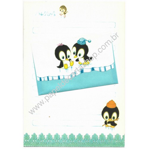 Ano 1976. Conjunto de Papel de Carta Peggy's Friends Sanrio Vintage