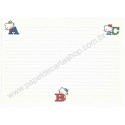 Ano 1976. Papel de Carta Hello Kitty ABC Vintage Sanrio