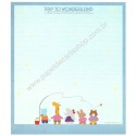 Ano 1979. Papel de Carta AVULSO Trip to Wonderland Blue Vintage Sanrio